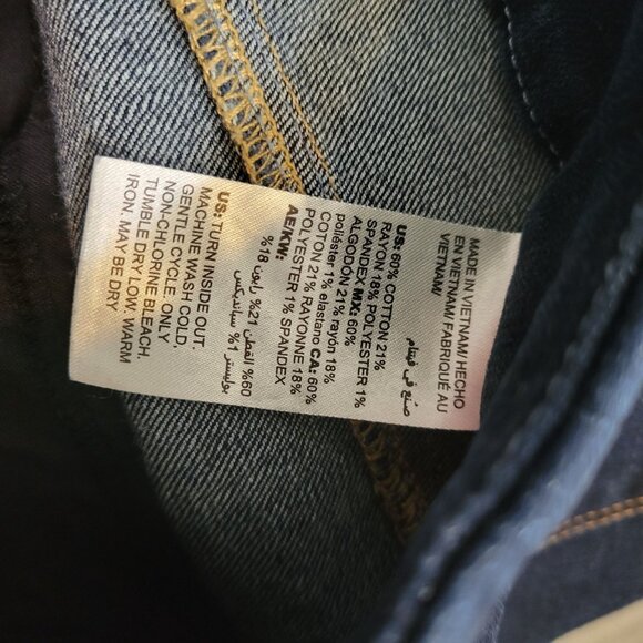 Chicos So Slimming Girlfriend Straight Leg Jeans Size 2.5 14 Dark Wash - Picture 4 of 7